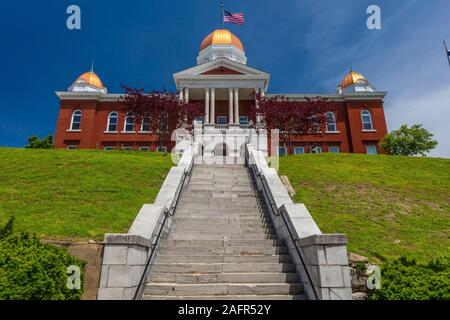 MAY 17 2019, HERMANN MISSOURI USA - Gasconade Courthouse, Hermann, Missouri, 1898 on the banks of the Missouri River Stock Photo