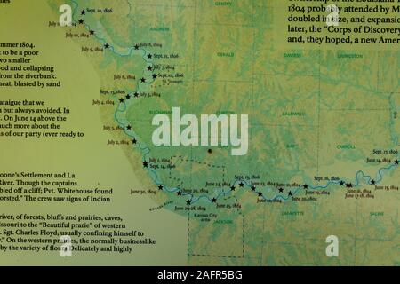 May 17 Gasconade County Mo Usa 19 Overview Map Of The Lewis And Clark Expedition May 14 1804 September 23 1806 Gasconade County Outside Of Jefferson City Mo Stock Photo Alamy