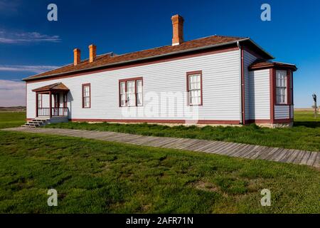 MAY 21 2019, FORT BUFORD, N DAKOTA, USA - Fort Buford Cemetery Site, 1866, confluence of the Missouri and Yellowstone River. Sitting Bull surrendered here Stock Photo