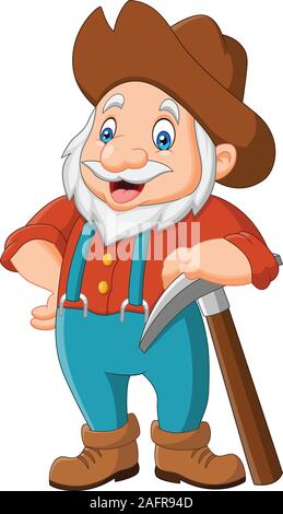 cartoon gold prospector Stock Vector