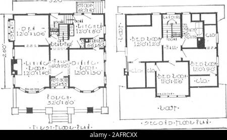 . A plan book of Harris homes. wide cased openings leading to the rearhall, reception room and dining room. To the left we enterthe hospitable living room with its fireplace. A pleasingfeature is the arrangement of well placed high leaded glasswindows and the bay window at front. Through a casedopening we enter the den. Note the cozy seat in the baywindow. The location of the pantry between the kitchen anddining room is very convenient with its swinging doors. Ac-cess from the kitchen to the grade door at the rear, also to thebasement and rear porch is facilitated by well placed doorsThe secon Stock Photo