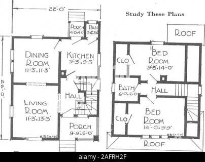 . A plan book of Harris homes. Harris Home No. L-1521 Tlie Size22 ft. x 26 ft. 5 Roomsand Bath SOMETHING new and different. If you knew the amount of care,thought and energy consumed in perfecting this splendid design, you would bejust as enthusiastic in its consideration, as we are in placing it before you. Probablynever before has the planning of any home been so carefully handled. Even thesmallest details of construction were carefully considered to produce all that is best inquality and appearance with greatest economy. The first floorplan shows reception hall, living room, dining room, ki Stock Photo
