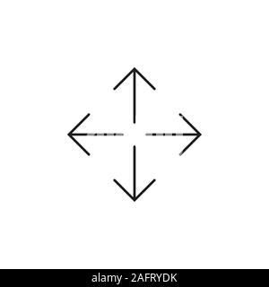 Move, arrow icon. Vector illustration, flat design Stock Vector