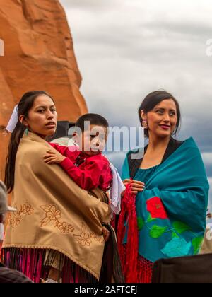 AUGUST 10 & 11, 2019 - GALLUP NEW MEXICO, USA - Portrait of Native American woman at the 98th Gallup Inter-tribal Indian Ceremonial, New Mexico Stock Photo