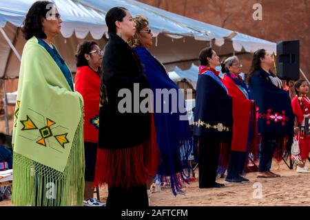 AUGUST 10 & 11, 2019 - GALLUP NEW MEXICO, USA - Portrait of Native American woman at the 98th Gallup Inter-tribal Indian Ceremonial, New Mexico Stock Photo