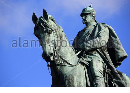 Statue of Ernst II, brother of Prince Albert, in Coburg, Germany Stock Photo