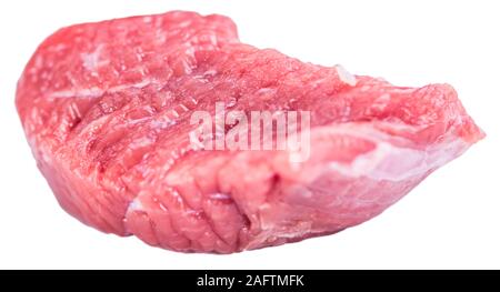 Chopped Beef Steak (selective focus) isolated on white background Stock Photo