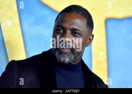 New York, USA. 16th Dec, 2019. Idris Elba attends the World Premiere of “CATS” at Alice Tully Hall in New York, NY, December 16, 2019. (Photo by Anthony Behar/Sipa USA) Credit: Sipa USA/Alamy Live News Stock Photo