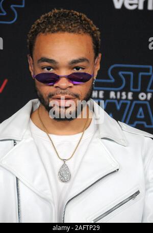 Hollywood, California, USA 16th December 2019 Recording artist Static Major, aka Stephen Ellis Garrett attends Lucasfilm's World Premiere of 'Star Wars: The Rise of Skywalker' on December 16, 2019 in Hollywood, California, USA. Photo by Barry King/Alamy Live News Stock Photo