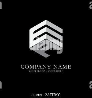EA initial letter Logo Inspiration, E and A combination logo vector with hexagonal idea Stock Vector