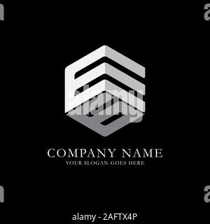 EG initial letter Logo Inspiration, E and G combination logo vector with hexagonal idea Stock Vector