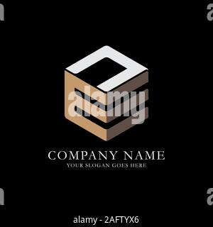 EN initial letter Logo Inspiration, E and N combination logo vector with hexagonal idea Stock Vector