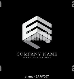 EN initial letter Logo Inspiration, E and N combination logo vector with hexagonal idea Stock Vector