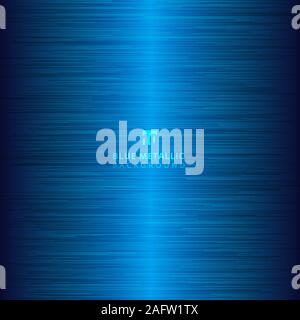 Blue metallic metal polished background and texture. Vector illustration Stock Vector