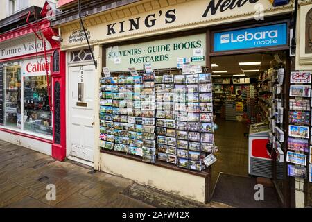 Shop selling postcards in the centre of Cambridge Stock Photo