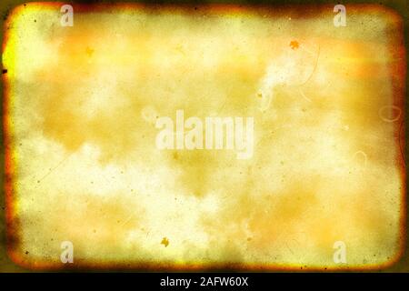 Closeup of colorful old film / movie light leaks texture background, top view (High-resolution 2D CG rendering illustration) Stock Photo