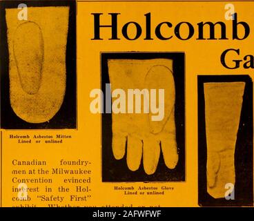 Canadian foundryman (1918). Hurry the completion of good workby eliminating  many of the com-mon accidents to workmen. Theyare made specially for the  protec-tion of employees who handle mol-ten metal, heated articles