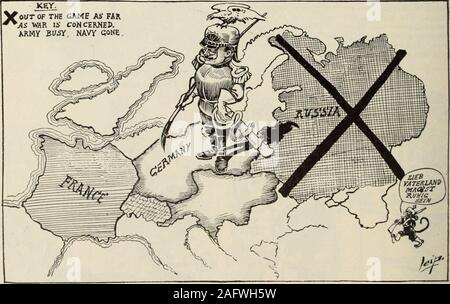 . Review of reviews and world's work. The Senate : Hey, Mr. Court! you stop him. I cant.From the Leader (Cleveland). THE HOUSE OF REPRESENTATIVES CALLS ON THE SENATE TOGET BUSY AT THE OTHER END OF THE SAW. From the Post-Intelligencer (Seattle).. The German Emperor : Its a great opportunity.(With Russia out of the reckoning, the Kaiser is no longer anxiotis over his eastern frontier.) From the News (Detroit). SOME CARTOONS OF THE MONTH. 287 Stock Photo