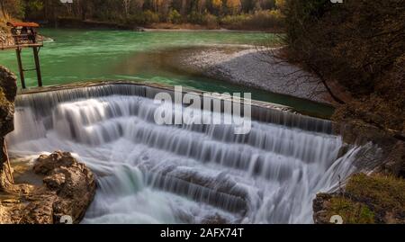 Lech waterfall in Fussen, Bavaria Germany. Stock Photo