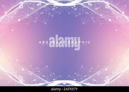 Nano technologies abstract background. Cyber technology concept. Artificial Intelligence, virtual reality, bionics, robotics, global network Stock Vector