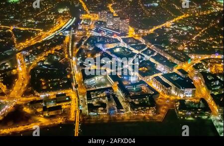 Aerial view, Ruhrbania and Mülheim an der Ruhr city center, Mülheim, an ...
