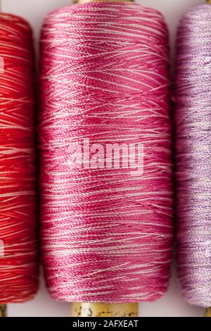 Yarn reels color full texture Stock Photo