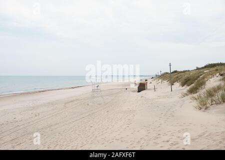 Landscape of Smiltyne Beach, Located on Curonian Split in Klaipeda, Lithuania Stock Photo