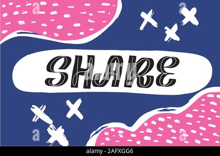 Abstract retro design style with ink texture. Stock Vector