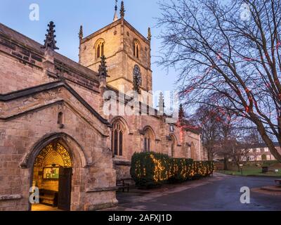 St Johns Parish Church at Christmas Knaresborough North Yorkshire England Stock Photo