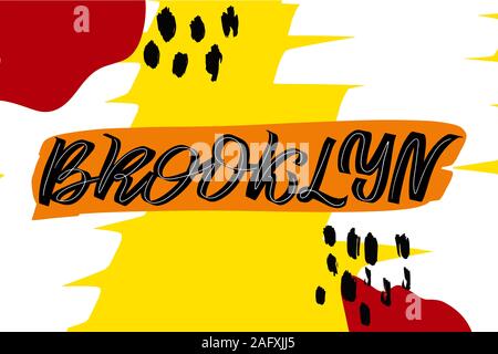 Hand drawing ink lettering vector art, modern brush calligraphy poster. Stock Vector