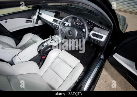 BMW M5, E60 shape (2003-2010) German performance car super saloon interior  Stock Photo - Alamy