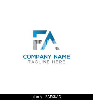 Initial FA Letter Linked Logo. Creative Letter FA Modern Business Logo Vector Template. FA Logo Design Stock Vector