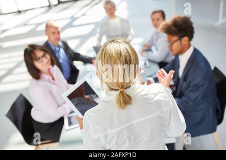 Business people listening to a consulting lecture on project development Stock Photo