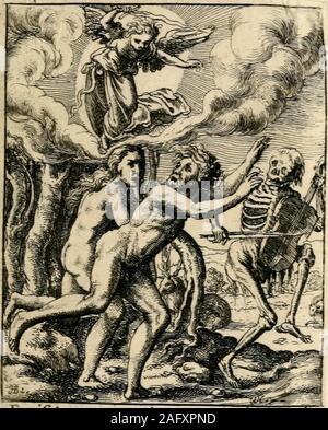Expulsion from Paradise up, Adam and Eve down, panel on the central ...