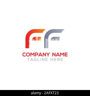 Initial FF Letter Linked Logo. Creative Letter FF Modern Business Logo Vector Template. FF Logo Design Stock Vector