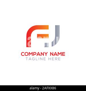 Initial FJ Letter Linked Logo. Creative Letter FJ Modern Business Logo Vector Template. FJ Logo Design Stock Vector