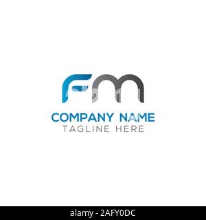 Initial FM Letter Linked Logo. Creative Letter FM Modern Business Logo Vector Template. FM Logo Design Stock Vector