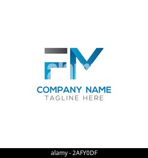 Initial FM Letter Linked Logo. Creative Letter FM Modern Business Logo Vector Template. FM Logo Design Stock Vector