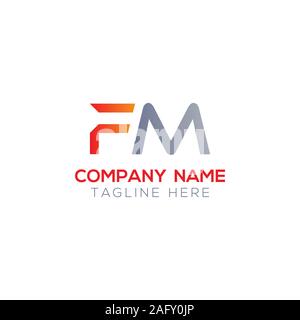Initial FM Letter Linked Logo. Creative Letter FM Modern Business Logo Vector Template. FM Logo Design Stock Vector