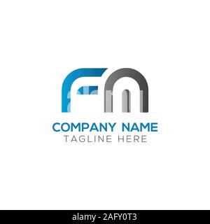 Initial FM Letter Linked Logo. Creative Letter FM Modern Business Logo Vector Template. FM Logo Design Stock Vector