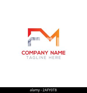 Initial FM Letter Linked Logo. Creative Letter FM Modern Business Logo Vector Template. FM Logo Design Stock Vector