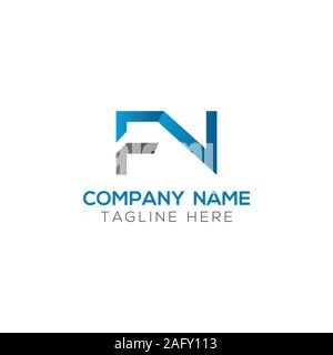 Initial FN Letter Linked Logo. Creative Letter FN Modern Business Logo Vector Template. FN Logo Design Stock Vector
