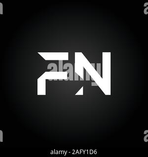 Initial FN Letter Linked Logo. Creative Letter FN Modern Business Logo Vector Template. FN Logo Design Stock Vector