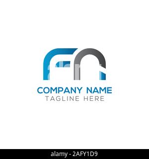 Initial FN Letter Linked Logo. Creative Letter FN Modern Business Logo Vector Template. FN Logo Design Stock Vector