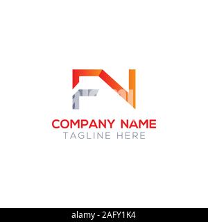 Initial FN Letter Linked Logo. Creative Letter FN Modern Business Logo Vector Template. FN Logo Design Stock Vector