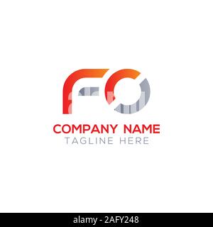 Initial FO Letter Linked Logo. Creative Letter FO Modern Business Logo Vector Template. FO Logo Design Stock Vector