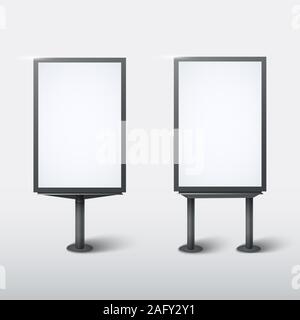 Realistic vector street light box. Template on white background. Vector Stock Vector