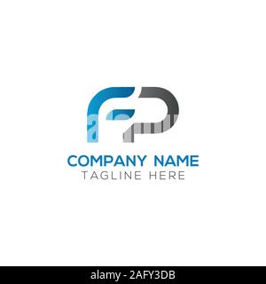 Initial FP Letter Linked Logo. Creative Letter FP Modern Business Logo Vector Template. FP Logo Design Stock Vector