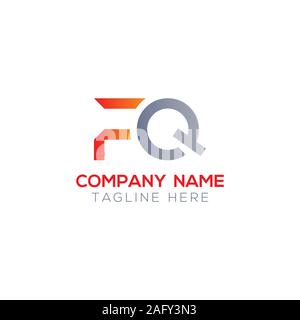 Initial FQ Letter Linked Logo. Creative Letter FQ Modern Business Logo Vector Template. FQ Logo Design Stock Vector