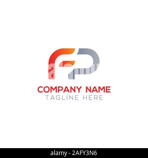 Initial FP Letter Linked Logo. Creative Letter FP Modern Business Logo Vector Template. FP Logo Design Stock Vector